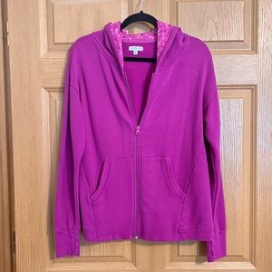 Vera Bradley Zip-up Hoodie, size small, pink